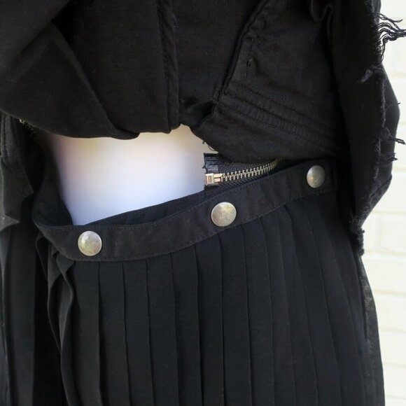 Y2K DIESEL 2 Pc Convertible Cargo Mini Pleated Skirt & Moto Vest Combo Small - Picture 4 of 8